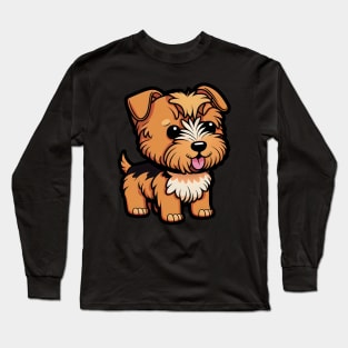 Cute Kawaii Airedale Terrier Puppy Long Sleeve T-Shirt